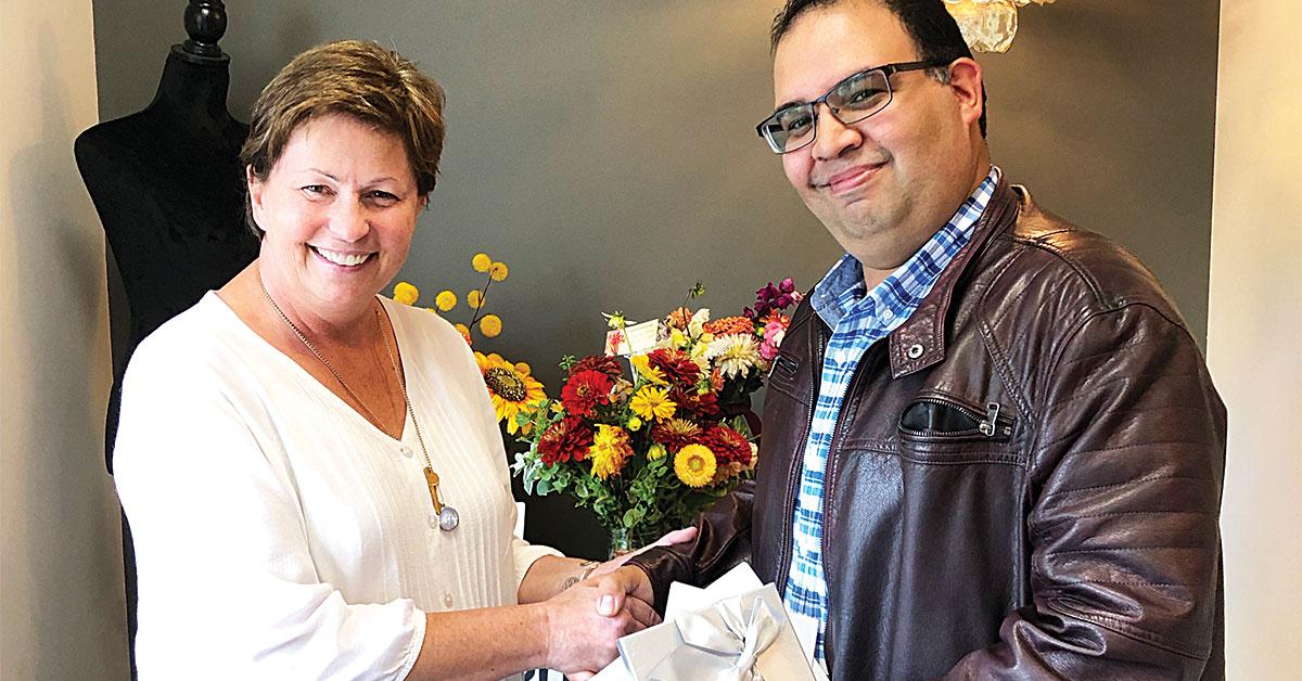 brio cleaners colleen unema owner with customer web