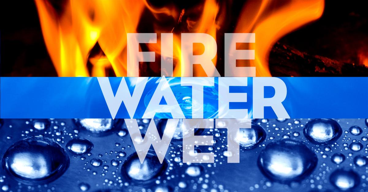 fire water wet image
