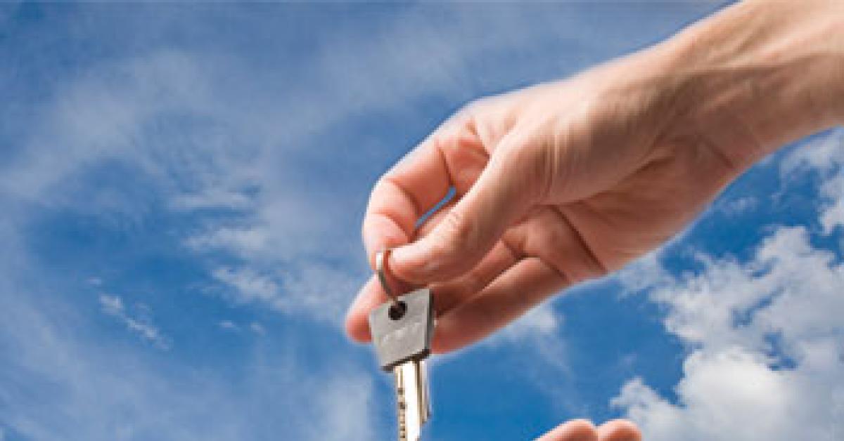 handing over the key