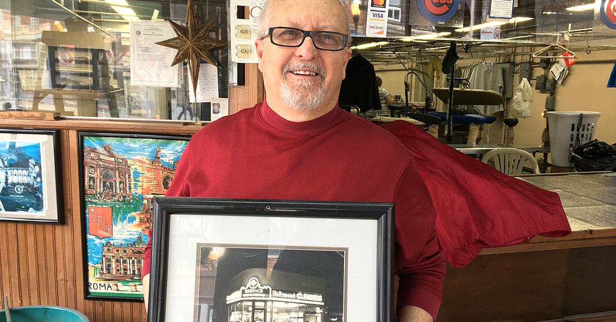 hollywood cleaners tims shot phil with photo of store opening img 4299 web