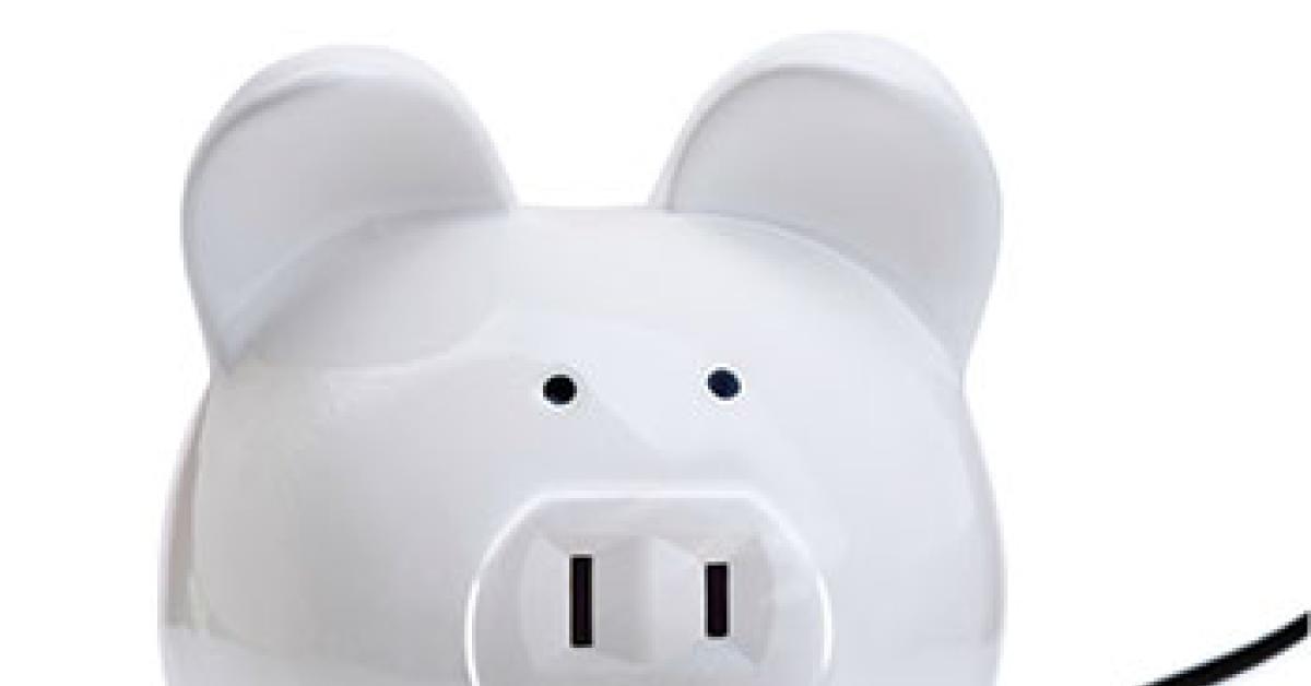piggy bank and power cord