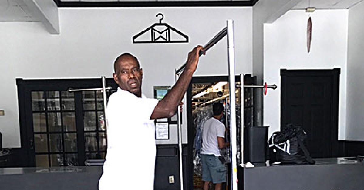 mw cleaners hurricane harvey forestwood plant employee clean up in water image1 web