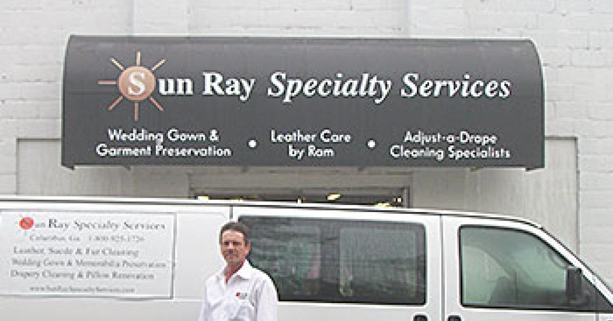 Sun Ray Dry Cleaners propane van