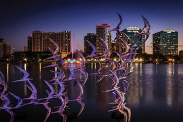 Sculpture at Lake Eola