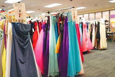 prom dresses were for the inaugural Pop Up Prom Shoppe