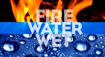 fire water wet image