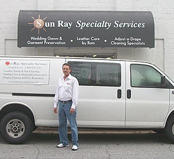 Sun Ray Dry Cleaners propane van